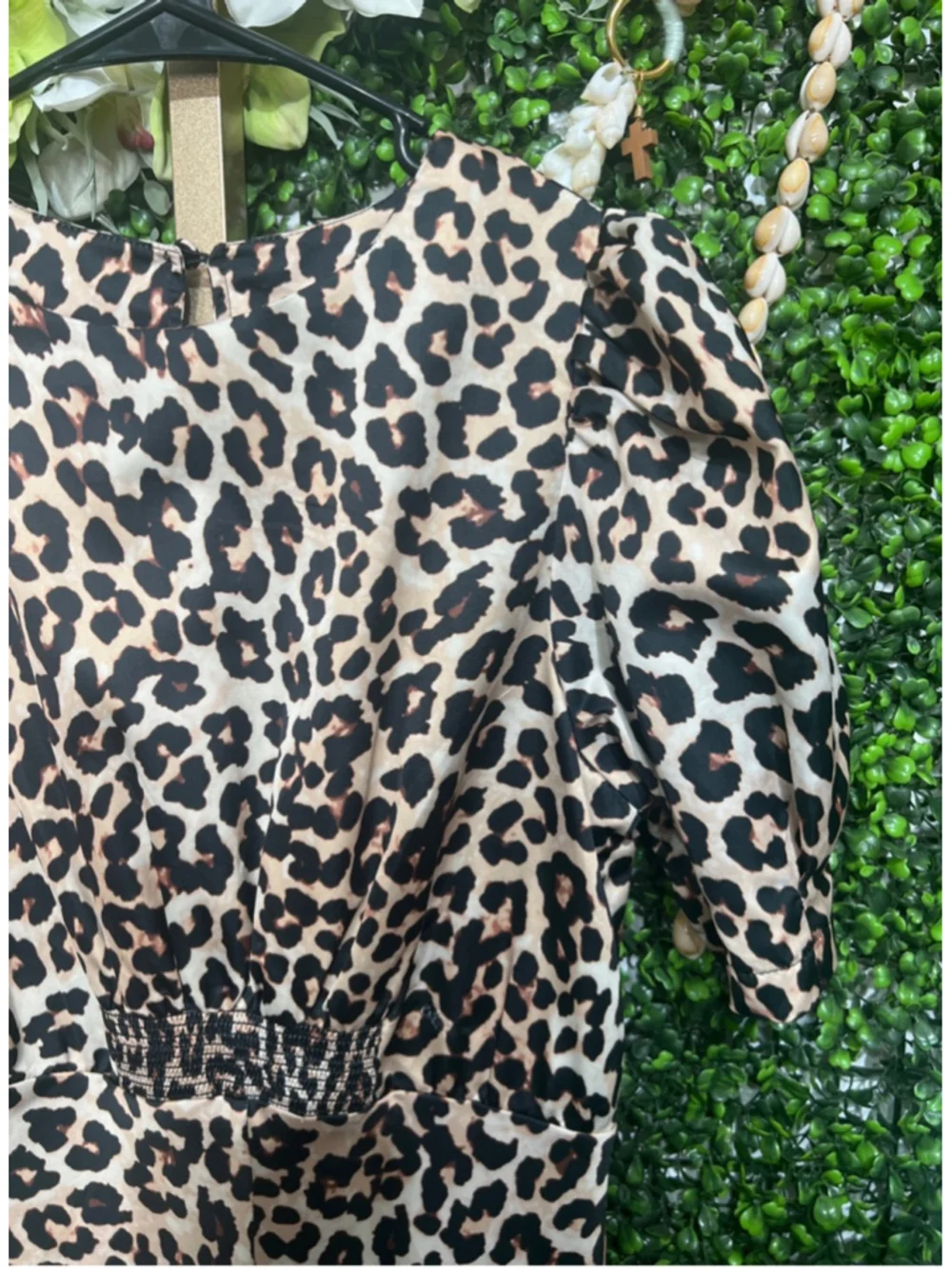 Women's ASOS Leopard Print Maxi Summer Dress Size 4 Brown and Black